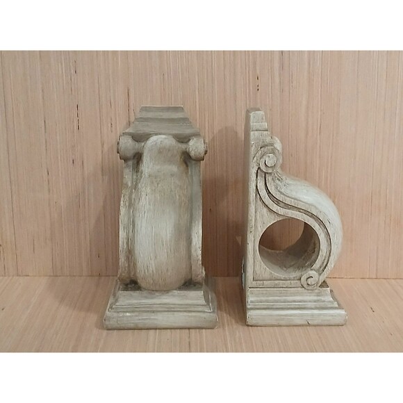 Scroll Curtain Rod Scarf Holders Set of 2 Farmhouse Country Rustic Heavy Duty - Picture 2 of 8